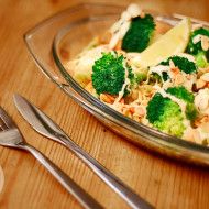 Makaron z serem gorgonzola i brokułami