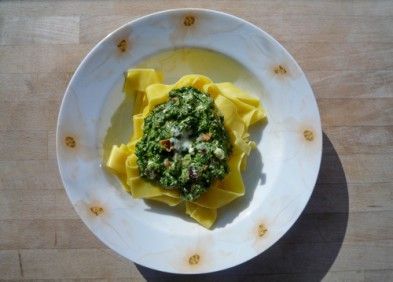 Pappardelle ze szpinakiem