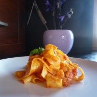 Pappardelle z krewetkami