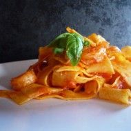 Pappardelle z krewetkami