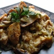 Risotto z kurczakiem i pieczarkami