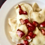 Pierogi ruskie z boczkiem