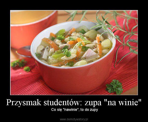 Zupa na winie